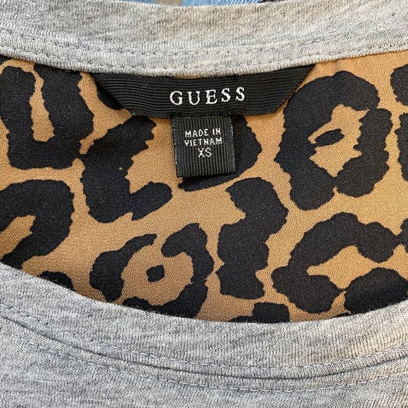 GUESS Ladies Asymmetrical Animal Tee - Picture 3 of 5
